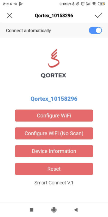 Qortex APP 操作界面