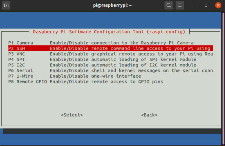 Raspberry Pi Enable SSH