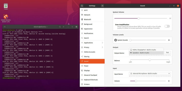 ubuntu 20.04.1 耳机音效