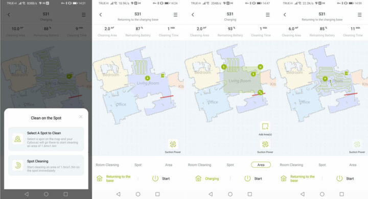 Kyvol app可绘制房屋地图以及清理特定区域