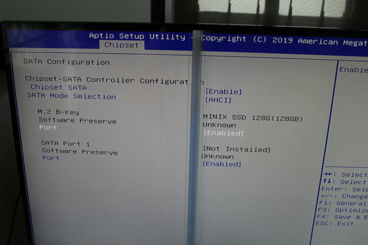 ODYSSEY X86J4105 SATA BIOS Configuration