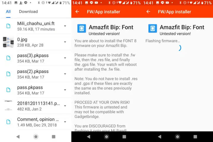 在Amazfit-Bip手表上使用Mi Fit应用安装泰语字体