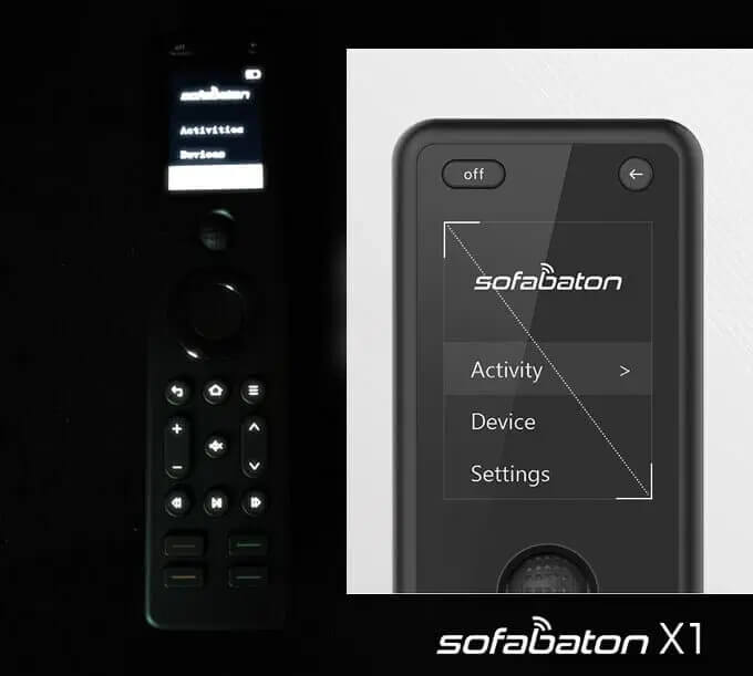 带显示屏的背光万能遥控器SofabatonX1