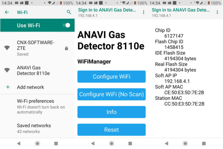 ANAVI气体探测器的WiFi AP模式
