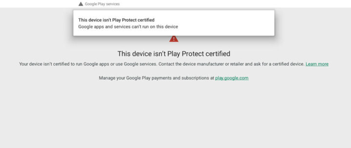 Android 11 Google Play显示该设备未经Play Protect认证