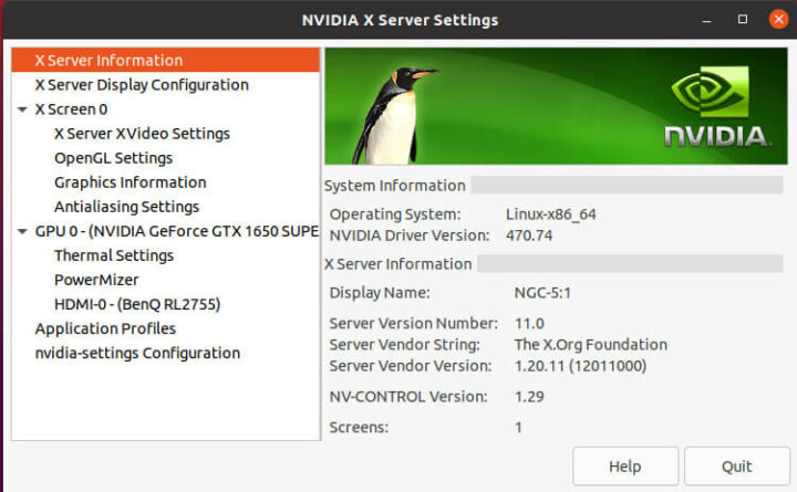 egpu NVIDIA设置的ubuntu 20.04
