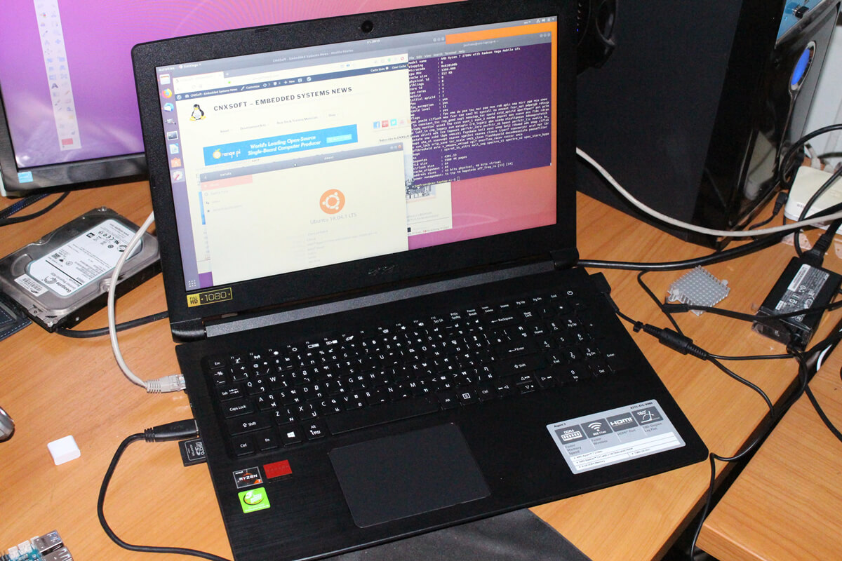 宏基Aspire A315 41G笔记本Ubuntu-18.04的系统界面