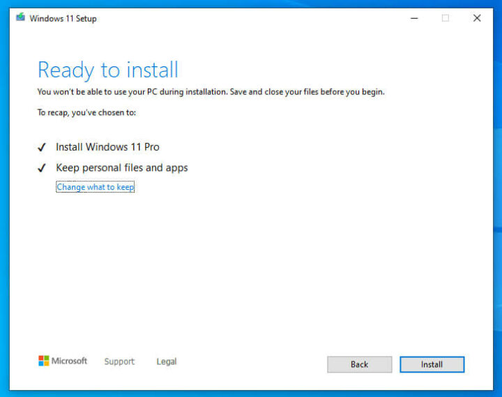 准备安装Windows 11专业版