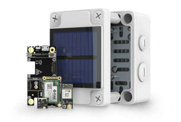 安装太阳能电池板的Wisblock Kit 2型GPS跟踪器