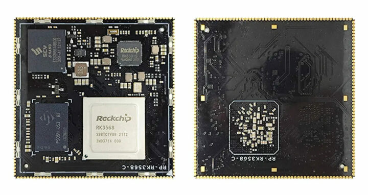 带齿形孔的Rockchip RK3568 CPU模块