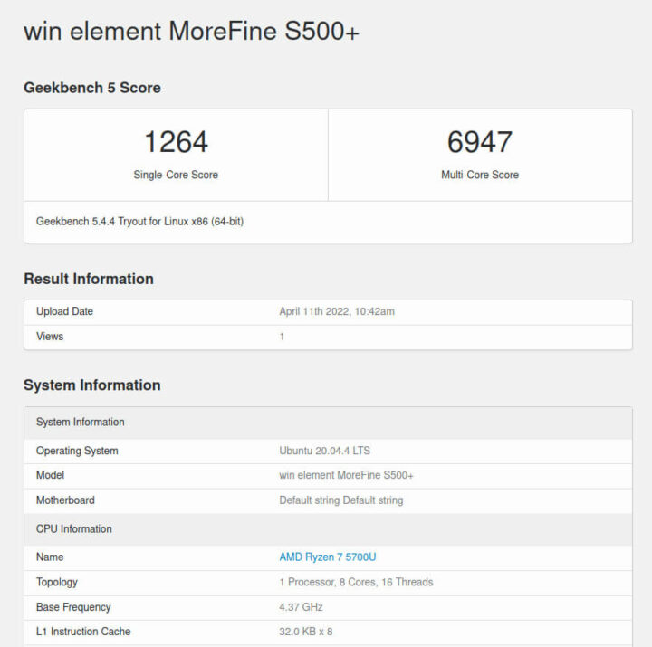 win-element-MoreFine-S500-ubuntu-geekbench-5-cpu