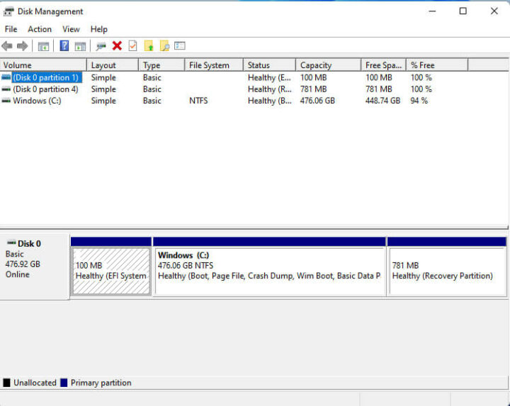 windows-11磁盘管理512GB-SSD