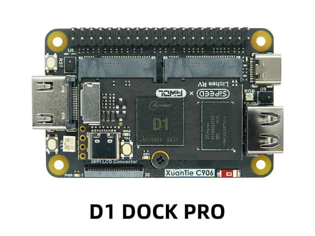 配备全志D1 RISC-V开发板的矽速科技Lichee RV Dock Pro