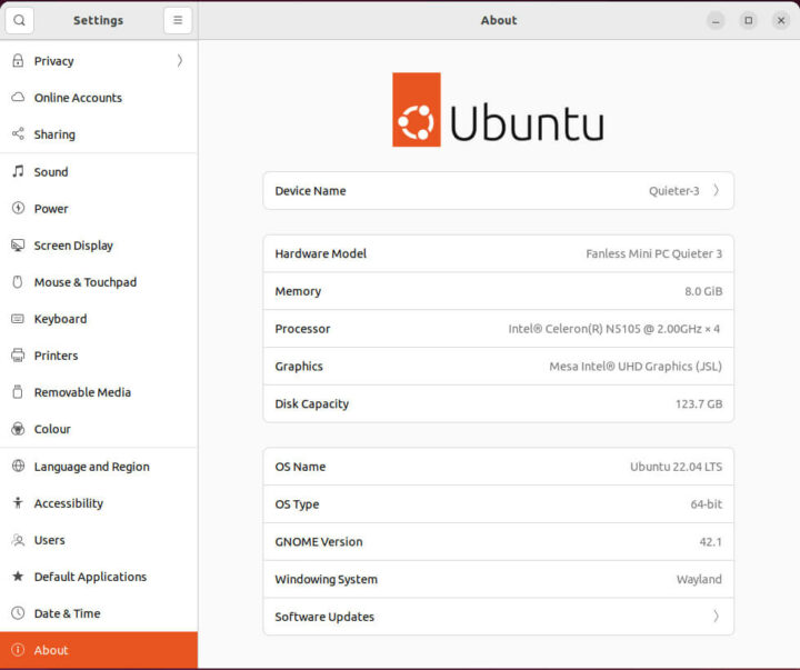 Ubuntu 22.04下的关键硬件信息