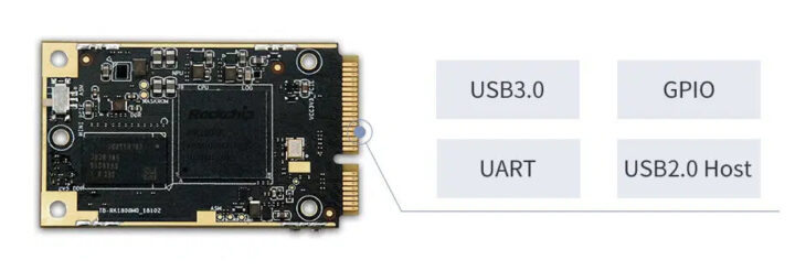 可支持 USB 3.0 的 RK1808K mPCIe AI 加速器