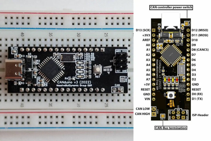 ATMega168PA Arduino CAN 总线板