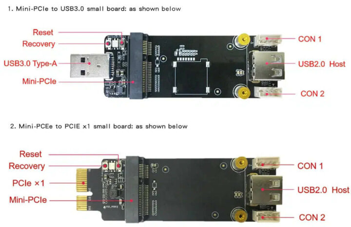 RK1808K USB PCIe 载板