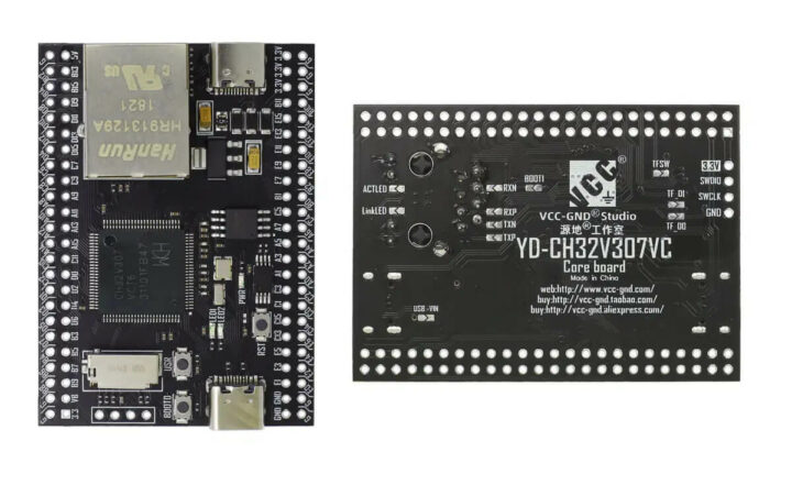 VCC-GND Studio 开发的 YD-CH32V307VCT6 以太网开发板