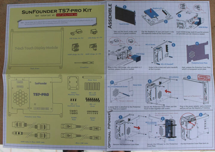 Sunfounder TS7 Pro套件的组装说明