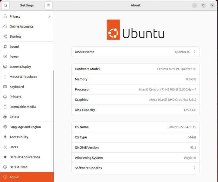 ubuntu 22.04 下硬件信息
