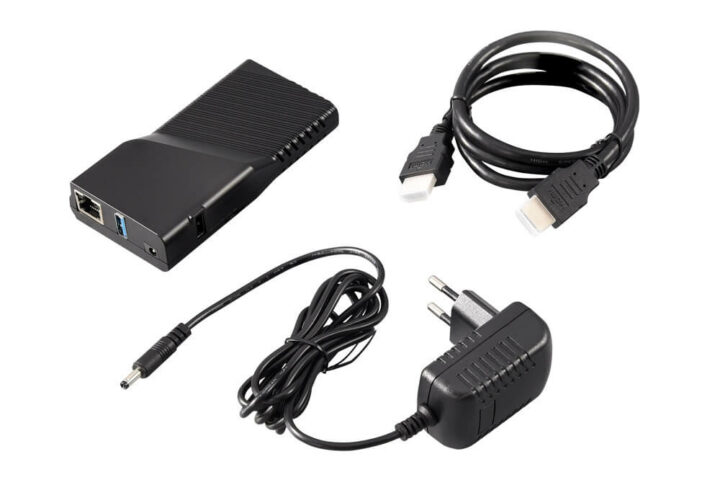 带电源 HDMI 电缆的瑞芯微 RK3568 HDMI 电视盒子